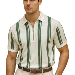 Lining Printed  Zipped Tshirt