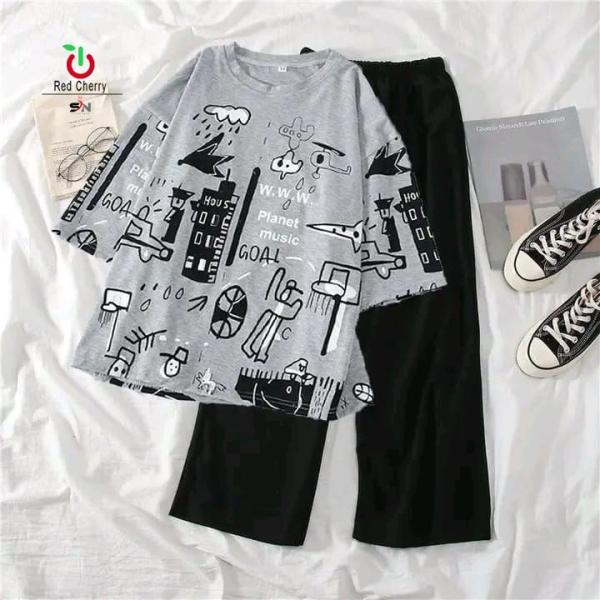 Printed design Night Suit